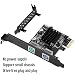 Produktbild MZHOU PCI Express PS2 Karte,PCIe zu Zwei PS2-Controller-Erweiterungskarte, Sie können PS2-Tastatur, Maus,Drucker, Kartenleser,Kameras,Scanner usw.anschließen.Support-Systeme WIN7/8/10/XP Server 2003
