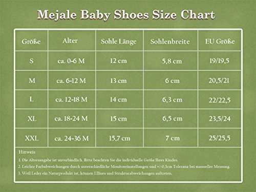 Mejale Weiche Sohle Leder Babyschuhe Lauflernschuhe Krabbelschuhe Kleinkind Kinderschuhe Hausschuhe Karikatur Sterne 0-3 Jahre - 6