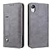 Produktbild SmartLegend SMART Legend für iPhone XR Hülle Handyhülle Tasche mit Kartenfach Kredit Karten Fach Geldklammer Wallet Case Leder Handy Schutzhülle Ledertasche Lederhülle Magnet Standfunktion - Grau