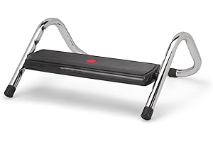 hjh OFFICE 830018 Poggiapiedi ergonomico da scrivania regolabile PODI IV Poggia piedi altezza regolabile a 4 livelli per casa