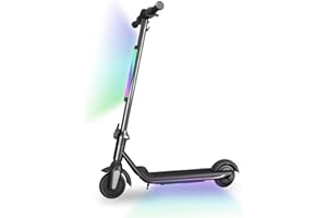E-NOROYAVN Trottinette électrique pour Enfants 6-12 Ans,Pliable Trottinette Electrique,Deux Types Freins,Autonomie 5-8KM,Vitesse 6-12KM/H,Lumières Arc-en-Ciel,Lumières LED,Scooter électrique pour Enfant