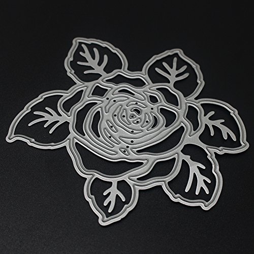 Amazingdeal365 Rose Metall Form Schablonen Schneiden DIY Dekor Sammelalbum Karten Buchzeichen Lesezeichen als Geschenk für Freunde Geburtstag Kinder,Kindergarten Hobby Schule Handarbeit Unterricht usw. Ein tolles Geschenk! - 9