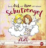 Schutzengel Postkartenkalender. Postkartenkalender 2020. Monatskalendarium. Spiralbindung. Format 16 x 17 cm by 