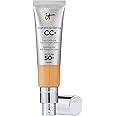 IT Cosmetics Your Skin But Better CC+ Cream 32ml with SPF 50 Protection & Confidence in a Cream, Full-Coverage Foundation and Concealer and 3ml of Hydrating and Anti-Ageing Moisturiser