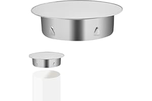 BEFUN Coperchio per foro per camino, copertura per canna fumaria, copertura per tubo in acciaio inox, 145 mm, copertura per canna fumaria, rivestimento da parete per tubi interni, diametro 150 mm