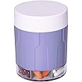 Betife Large Pill Dispenser 7 Compartments, Monthly Pill Box Organiser Hold Vitamin Supplement, Extra Large Medicine Storage Box for Daily Tablet Medication, No Mixing Pill Pot, Purple (21Pcs Labels)