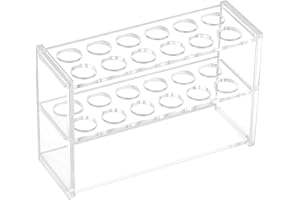 OLYCRAFT 4.7x14x9cm Clear Acrylic Test Tube Rack 12 Sockets Test Tube Display Stands Acrylic Centrifuge Tube Rack Transparent Test Tube Holder for 10ml Test Tube Chemistry Laboratory