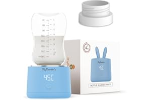 MyBambini's Scaldabiberon portatile da viaggio, scaldabiberon da viaggio, scaldabiberon portatile con USB, regalo per baby shower, compatibile con Dr. Brown's (Wide), Suavinex (blu)