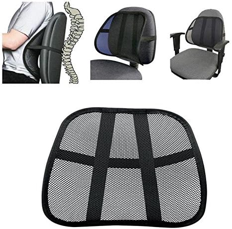 Danyoun Multi-use Cool Vent Mesh Back Lumber Support, Massage Back Mesh Lumbar Support Cushion, Relieve Back Pain Waist Support Pad Mat for Office Chair, Car Seat, and Other