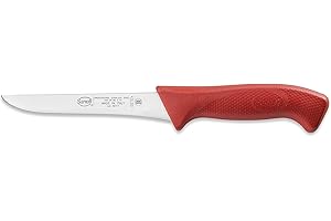 Sanelli Linea Skin Colore Coltello Macellaio Disosso, Acciaio Inox, Rosso, Lama 16 cm.