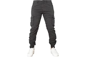 Toocool Pantalons pour Hommes, Pantalon Cargo en Coton pour Hommes, Pantalon avec Poches Latérales, Pantalons de Travail G6538