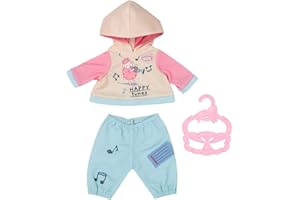 Baby Annabell Little Conjunto de Jogging 36 cm - Conjunto de Dos Piezas para muñecas Baby Annabell Little de 36 cm - Incluye Sudadera con Capucha, Pantalones y Percha - Edad: 1+ años