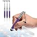 Price comparison product image (Purple) Wiko Rainbow Jam 4G Capacitive Retractable Touch Screen Stylus Pens 3 Pack ONX3®