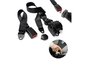 LiLiTok Auto Innenausstattung Gurte 3 Punkte, Universal Auto Sicherheits Gurt Automatisch Teleskopisch Ersatz für Auto Zubehör