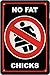 Produktbild No Fat Chicks Blechschild 20 x 30 Retro Blech 1813