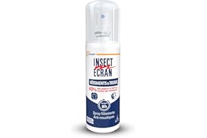 INSECT ECRAN - Spray Anti-Moustiques - Efficacité 8h - Protection contre les piqures de moustiques - Vêtements &Tissus - Sans odeur - Fabriqué en France - 100ml