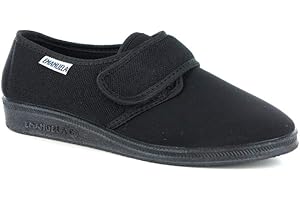 EMANUELA - Pantofola Elasticizzata Nera con pannetto