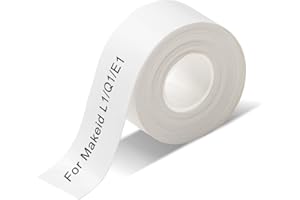 ASHYLE Qutie Etichette Adesive Termiche - Produzione Originale, 15mm Compatibile con PRT Qutie & MakeID L1 Etichettatrice, Impermeabile Per la Casa, i Vasi da Cucina (Bianco002, 1 Roll)
