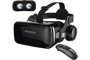 THAFIKZI VR Headset for iPhone and Android with Remote Controller, Upgrade 3D Virtual Reality VR Glasses With blue lights for VR Games Movies & Video, Support 4.7-7.0”phone for Kids & Adults