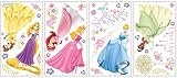 RoomMates RMK1903SCS RM - Disney Prinzessinnen leuchtend Wandtattoo, PVC, Bunt, 29 x 13 x 2.5 cm