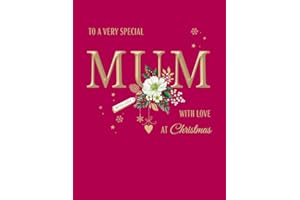 Avant Garde Studios Classic Christmas Card, Special Mum, Rose - 8 x 6 inches - Piccadilly Greetings