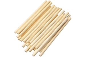 CTFOREST 30 Piezas Palos Madera para Manualidades, Palo Madera Natural Redondo, Madera en Rollo para Manualidades, Se Puede Utilizar para Hacer Modelos, Arte de Bricolaje(Madera)