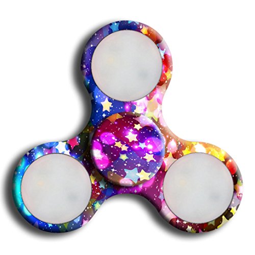 Saingace LED-Licht Fidget Hand Spinner Torqbar Finger Spielzeug EDC Focus Gyro (E)