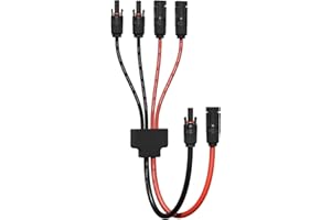 enernova Solarkabel Y-Verteiler, 4mm²-6mm² Solar-Anschlusskabel, IP68 Wasserdicht Solarkabel Verlängerung, 30A DC1500V, Solar-Panel-Steckverbinder Verlängerungskabel