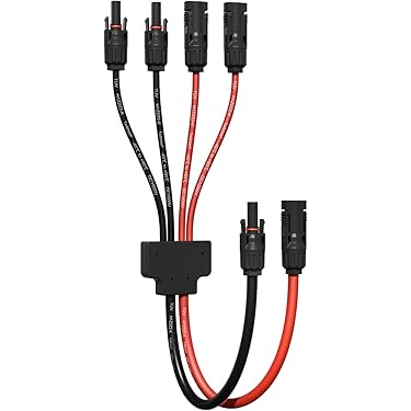 YIMIKEDAYA Anderson Verlängerungskabel 1 Auf 3 - 12AWG, 45A, 0.6M Für Powerstation Und Solar