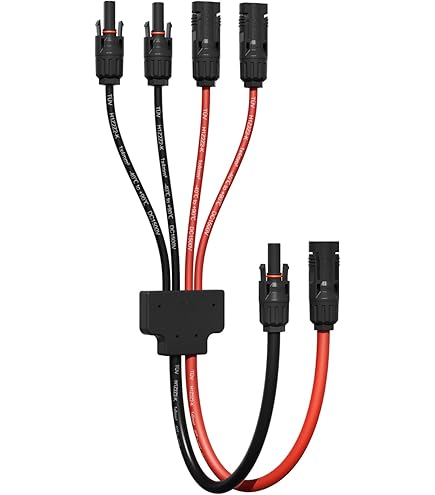1 Paire De Câbles Solaires Quadruples Répartiteur En Y Câble Pour