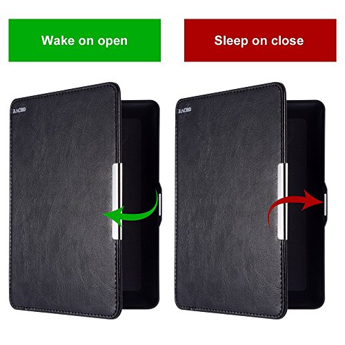 Zacro Kindle Paperwhite Lederhülle, Leder Schutzhülle Tasche Leather Case Cover mit Wake/Sleep Smart Funktion + Displayschutzfolie, geeignet für alle neue Kindle Paperwhite 2015 300 PPI 3.Generation / 2014 / 2013 / 2012 - 4