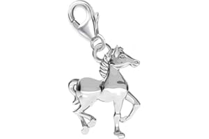 Goldene Hufeisen Pferd Charm Anhänger 925 Sterling-Silber Pferde Geschenkidee