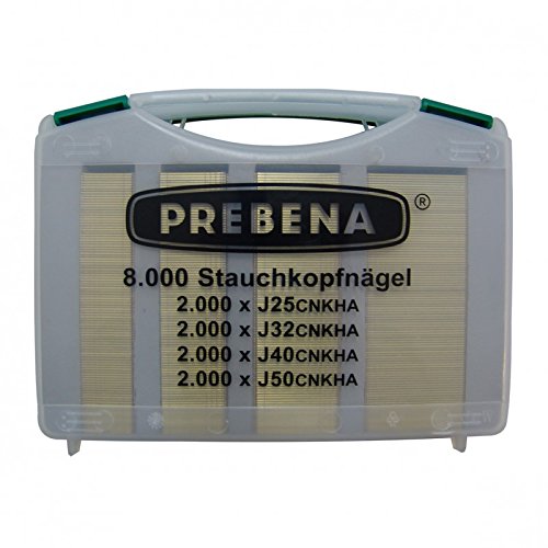 PREBENA Druckluftnagler 2XR-J50 Kombi-Set incl. Stauchkopfnägel - 3