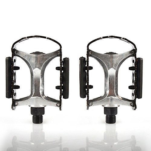 Racksoy Aluminium 1 Paar Rutschfeste Fahrrad Pedale R&L Schwarz/Silber für MTB, BMX, City & Trekking ( entspricht den meisten Erwachsenen Fahrräder Mountain Road und Hybrid-Fahrräder) - 2