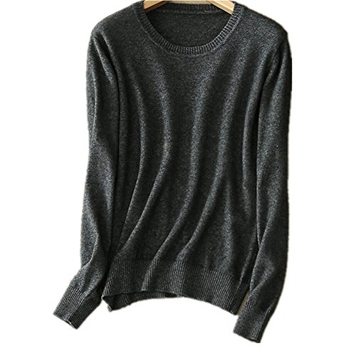 Ladies Crewneck Knitted Jumper Sweater Casual Long Sleeve Pullover Lightweight Classic Blouse Tops