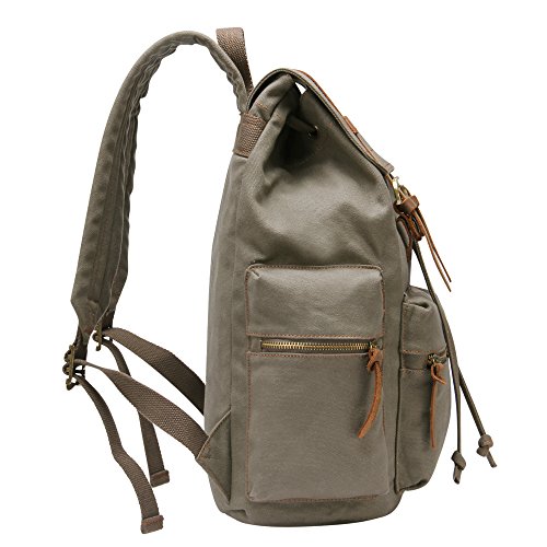 Veevan Herren Damen Vintage Canvas Rücksack Retro Schulrucksack Daypacks - 3