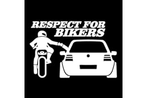 Porfeet Auto Aufkleber, 2Pcs / Set Respekt Für Biker Lustige Karosserie Stoßstange Vinyl Dekor Aufkleber Aufkleber Weiß