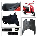 Vheelocity Combo of 72597 Black Motorcycle Body and Seat Cover with Foot Mat and Free Acupressure Grip for Hero Pleasure RS.599 (43.00% Off) - Amazon