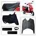 Vheelocity Combo of 72597 Black Motorcycle Body and Seat Cover with Foot Mat and Free Acupressure Grip for Hero Pleasure RS.599.00
