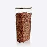 Orret Home Transparent Mica Leak Proof Vacuum Supply Container, Rectangular, Pulses and Nuts Storage Container, Protecting Food Freshness