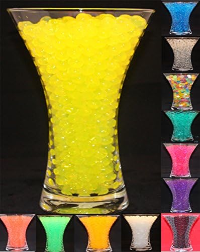 LUXURY WATER CRYSTAL BEADS WEDDING TABLE DECORATIONS CENTREPIECES WATERBEADS (Yellow)