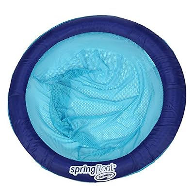 SwimWays - 6038064 - Spring Float Papasan - Siège Gonflable de Piscine Semi Immergé en Tissu - Couleur Aléatoire