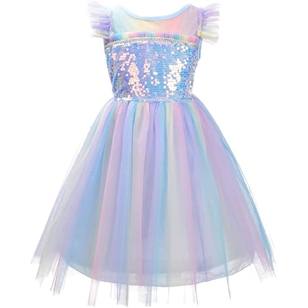 JiAmy Casual feestjurk voor meisjes, mesh detail splitsen