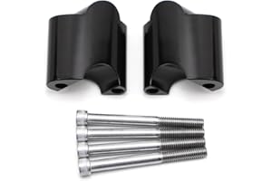 Dreamseek Handlebar Riser Extensions Clamps for Harley Sportster XL1200X 48 Forty-Eight 2010-2017 Motorcycle Handle Bar Risers Adapter 1 inch Mount Bracket CNC Aluminum Alloy