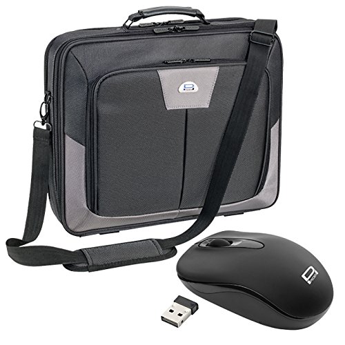 Pedea Premium Notebooktasche bis 39,6 cm (15,6 Zoll) mit schnurlose Maus grau