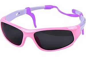 besbomig Kids Polarised Sunglasses Unbreakable Kids Sport Sunglasses UV 400 Protection Flexible Outdoor Kids Cycling Glasses Eyewear For Boys Girls Age 2-12