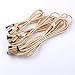 Produktbild Interesting® 1-3m Micro USB Braided L Elbow 2A Fast Charger Data Cable For Samsung Android(1m+2m+3m/3 Pack/Gold)