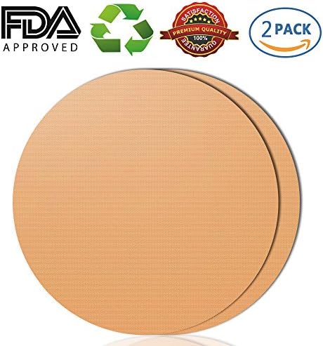 GEEKHOM Grill Mat for Barbecue Ultra-thick Baking Mat Non-stick Heat Resistant Dishwasher Reusable for Outdoor Barbecue Charcoal Electric Grill (Copper, set of 2)