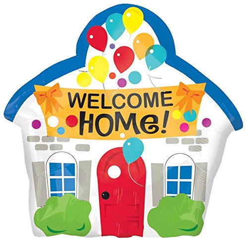 Folienballon WILLKOMMEN ZUHAUSE HAUS XXL 45cm, Luftballon als Willkommensgeschenk + PORTOFREI mgl + Geschenkkartenset + Helium & Ballongas geeignet. High Quality Premium Ballons vom Luftballonprofi & deutschen Heliumballon Experten. Lustiges Willkommensgeschenk und Luftballon Deko für die Willkommensparty