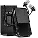Produktbild N4U Online - Nokia Lumia 625 Karbonfaser Tasche Gürtel Holster Schutzhülle Handytasche & Freisprecheinrichtung mit Mikrofon